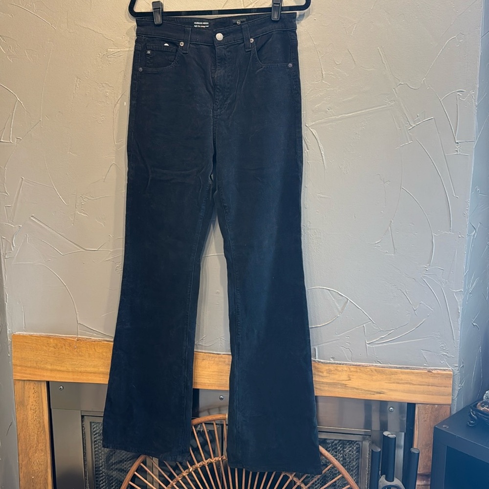 AG black corduroy bootcut jeans